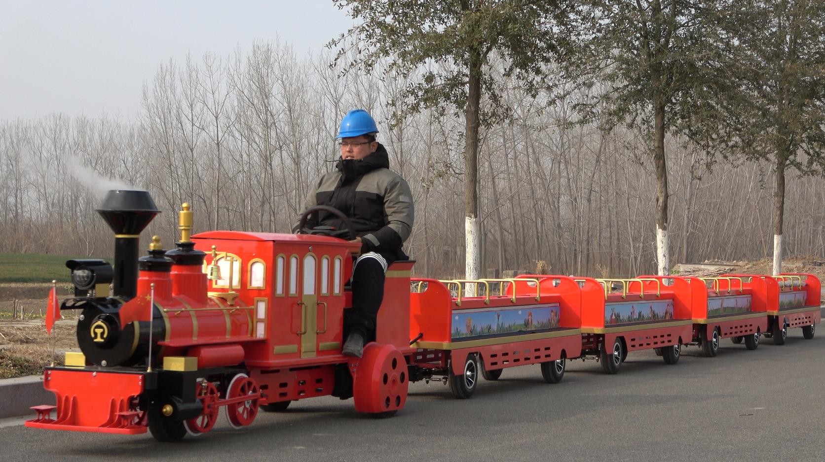 骑跨小火车