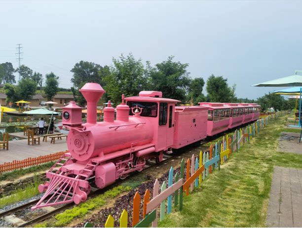 博尔塔拉72座轨道小火车（粉红色）